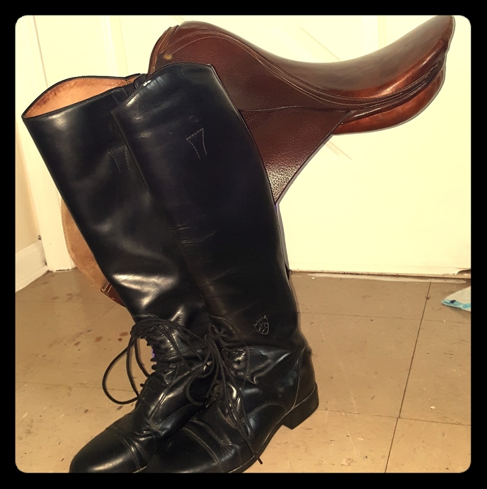 Ariat black leather tall boots